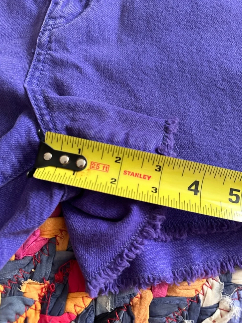 NWT Anthropologie Pilcro High Rise Purple Jean Shorts Women’s Sz 32 Summer Denim - Picture 16 of 16